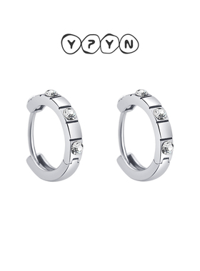 一撇一捺YPYN几何金属耳扣女925银耳饰甜酷风ins简约冷淡时尚欧美