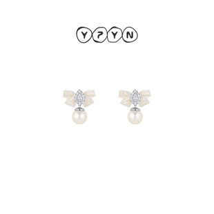 【情人节礼物】一撇一捺YPYN蜜糖蝴蝶结系列母贝耳钉高级感温柔系