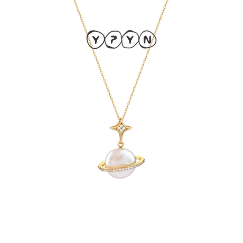 一撇一捺YPYN精致星球项链925银巴洛克珍珠吊坠梦幻2025年新品