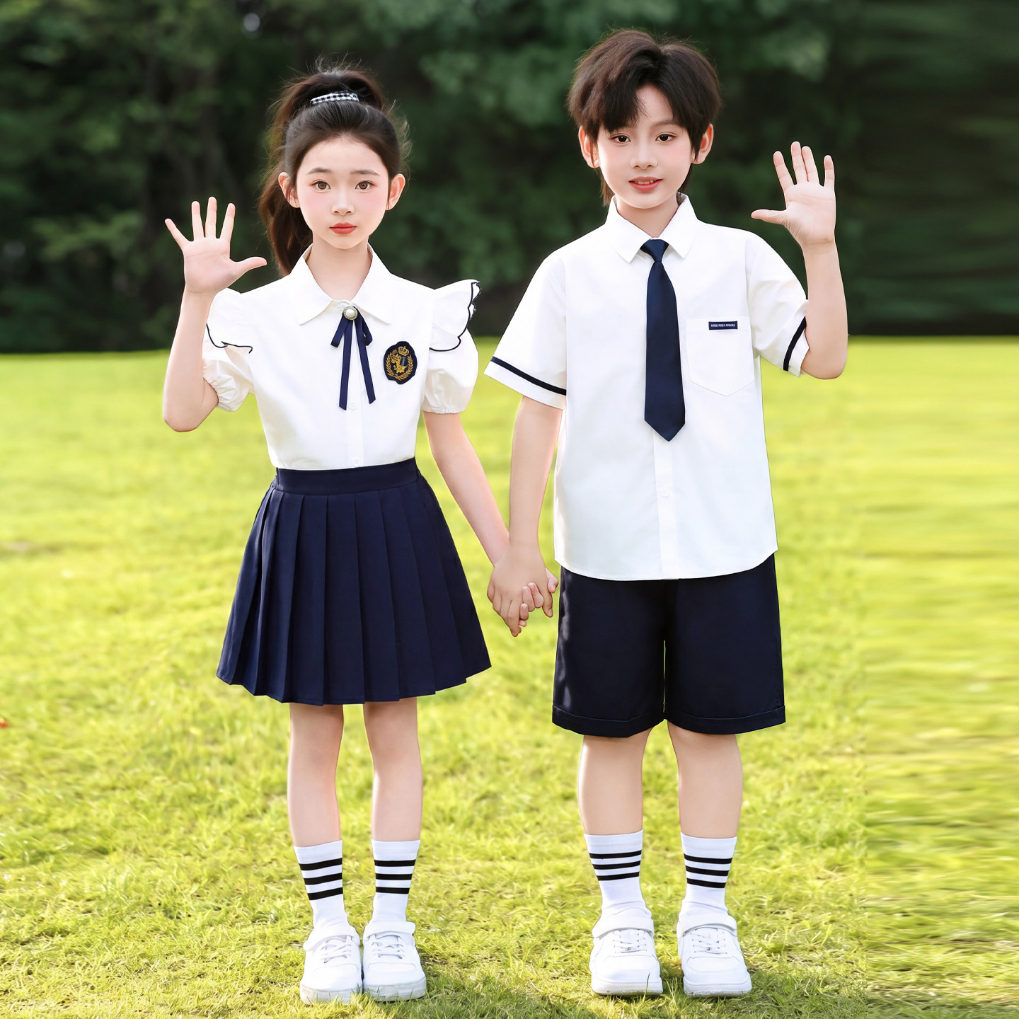 国庆节儿童合唱朗诵演出服幼儿园