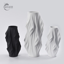 北欧创意3D打印陶瓷花瓶现代简约家居摆件客厅饰品轻奢高档ins风