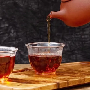 60ml一次性茶杯品茗茶杯迷你功夫茶品尝杯试饮杯硬塑小杯子防尘罐