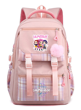 多色demonhunters周边书包男女初高中学生潮流双肩包大容量书包