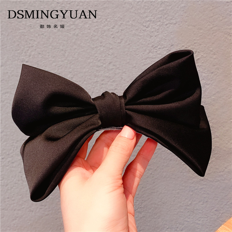 立体高端~质感丝绒大蝴蝶结发夹