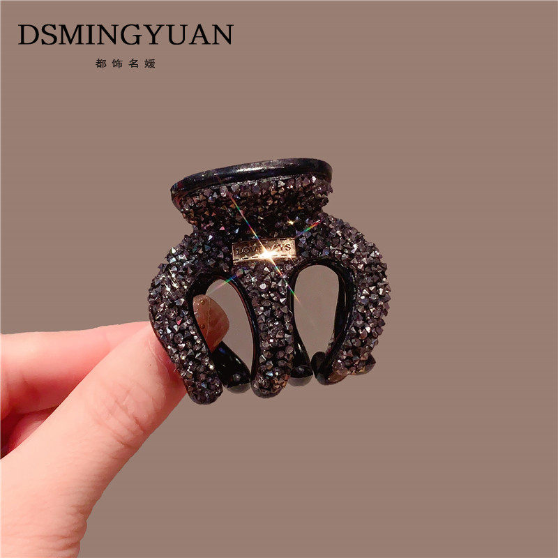 高马尾的秘密~法式水晶南瓜抓夹