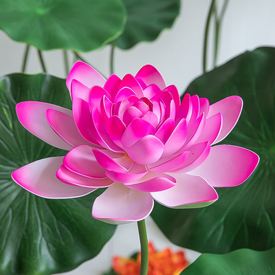 pv单支荷花仿真花假花