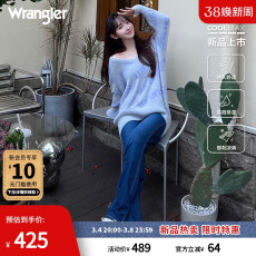 Джинсы женские wrangler威格coolmax®中蓝色603wild west美式复古女牛仔烟管裤 20824