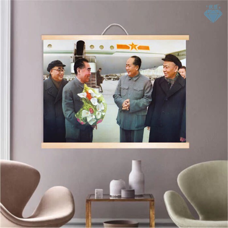 客厅挂画像正堂大厅中堂布画中堂对联装饰画三联字画客厅装饰玄关