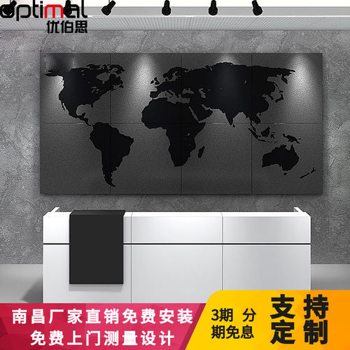 南昌公司前台办公桌接待台简约现代办公室咨询桌收银吧台迎宾台长
