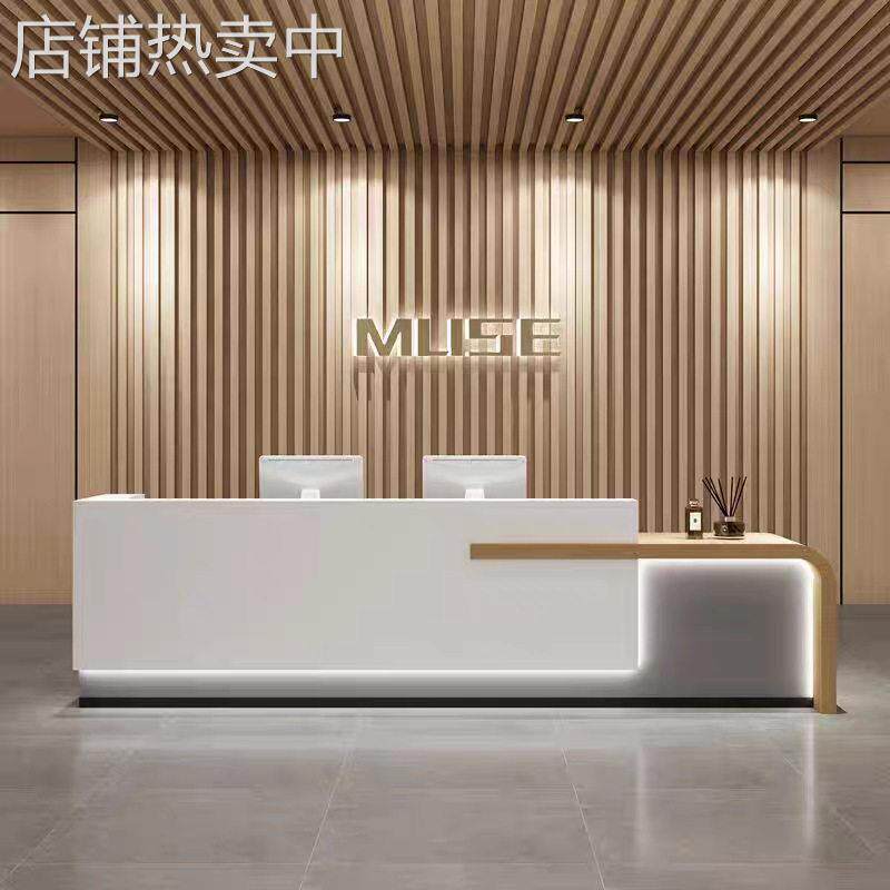烤漆前台酒店大厅大气服务接待台大理石前台酒店大厅服务吧台前台