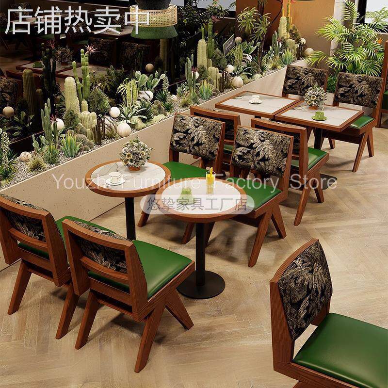 东南亚风格桌椅港式茶餐厅桌椅咖啡店烧烤店桌椅酒馆食堂餐饮家具