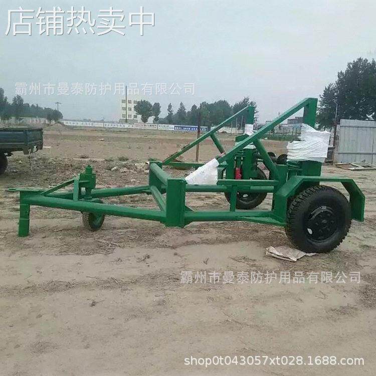 电力施工液压电缆放线车3T5T8T线缆炮车电缆放线盘拖车