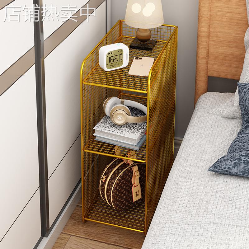 简易超窄床头柜床边夹缝收纳置物架替代铁艺极窄小型卧室迷你