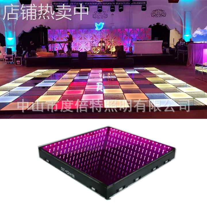 led霓虹灯深渊镜网红墙酒吧ktv背景墙千层镜无限镜舞台地砖深渊灯