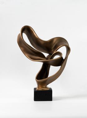 现代北欧飘带样板房地标摆件工艺品售楼部卧室书房客厅餐厅装饰品