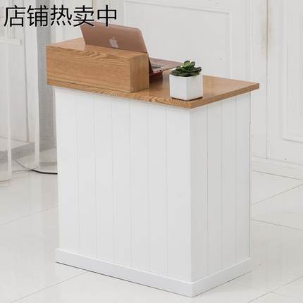 小型店铺收银台烤漆小前台接待台简约现代迎宾台导购台迷你吧台桌