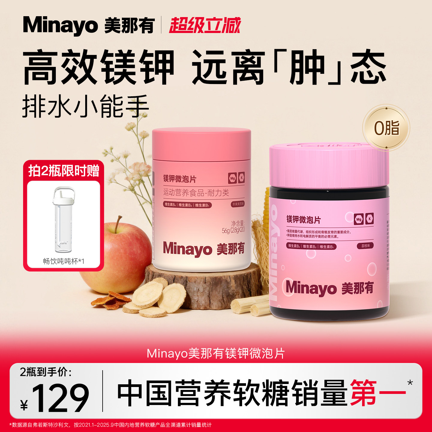 Minayo美那有镁钾微泡片补充剂图片