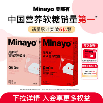 Minayo美那有富铁软糖女性孕妇