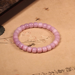 8mm正宗新疆和田玉籽桃花玉料黄沁圆珠单珠散珠多宝手串手持顶珠