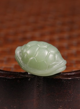 涵玉舍龟甲单珠手链和田玉碧玉