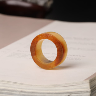 20mm新疆和田玉籽料糖玉戒指戒圈女款天然玉石玉器珠宝指环扳指