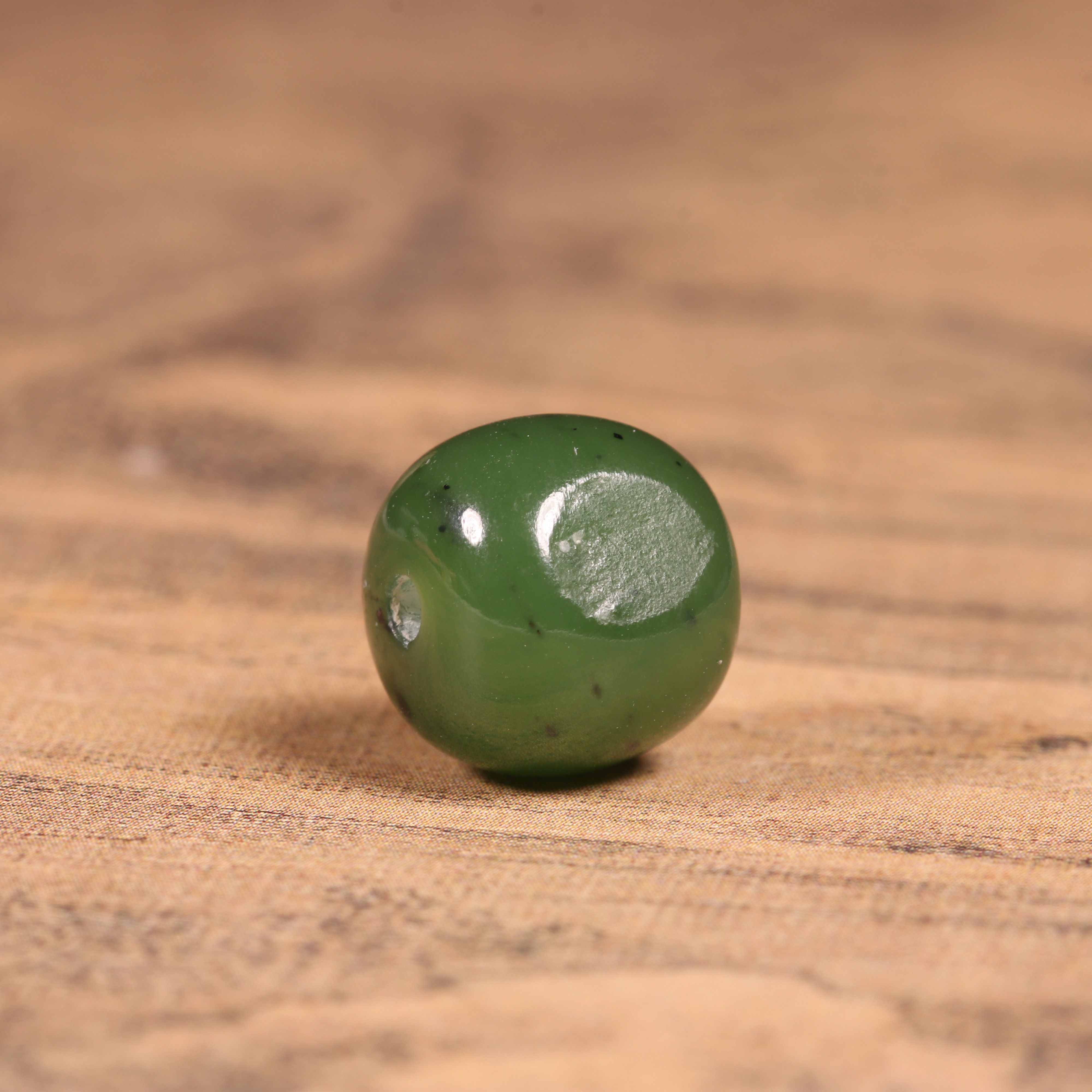 涵玉舍老型珠单珠手串和田玉籽料