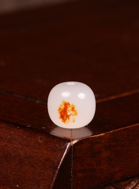 8mm新疆和田玉白色圆珠散珠