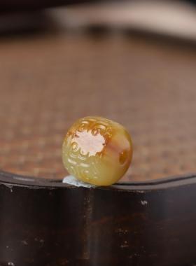 籽料黄沁手串和田玉籽料