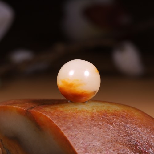 涵玉舍14mm和田玉籽料圆珠