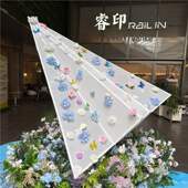 美陈 饰网红打卡拍照道具春季 巨型花艺飞机艺术装 置商场景区户外装
