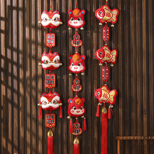 新款2026马年挂件春节立体毛绒装饰新年福字门挂客厅吉祥物挂件