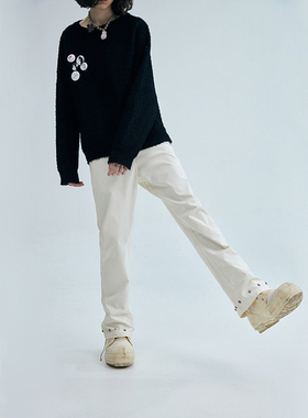 潮牌裤子男春秋2023新款宽松高腰痞帅百搭直筒情侣高街ins休闲裤