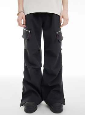 ProMaster原创设计休闲长裤子潮牌男痞帅夏季拖地阔腿工装裤宽松