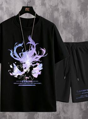 昔涟短袖套装男青少年潮