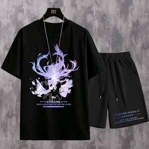 昔涟短袖套装男青少年潮