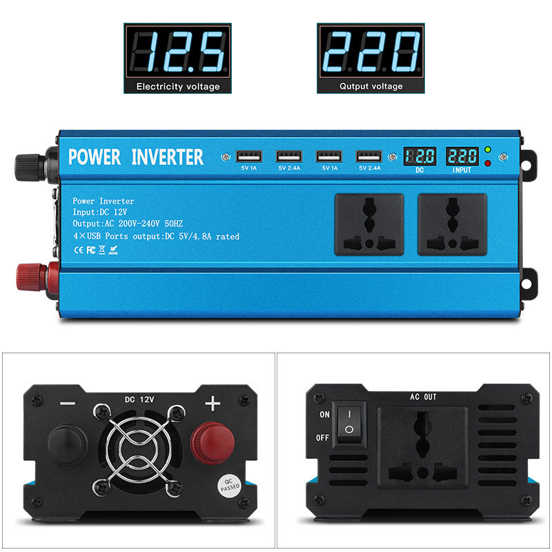 车载逆变器12V24V48V60V转220V800w2000w3