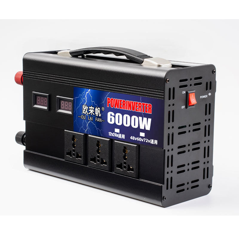 智能逆变器48V60V72V通用转220V车载家用大功率6000