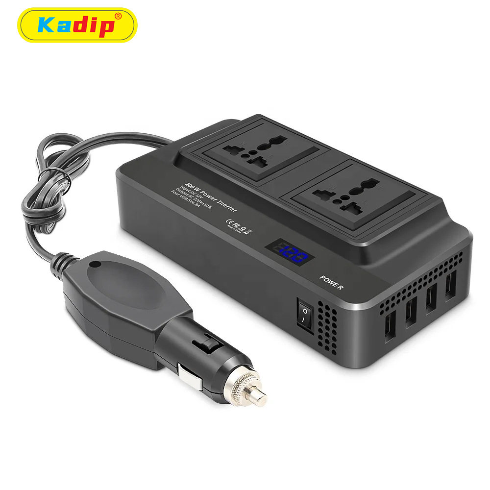 200W车载逆变器DC12V 24V转110V 220V电源转换