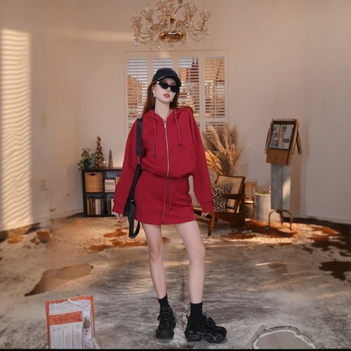 MieleKohler秋季连帽卫衣女套装