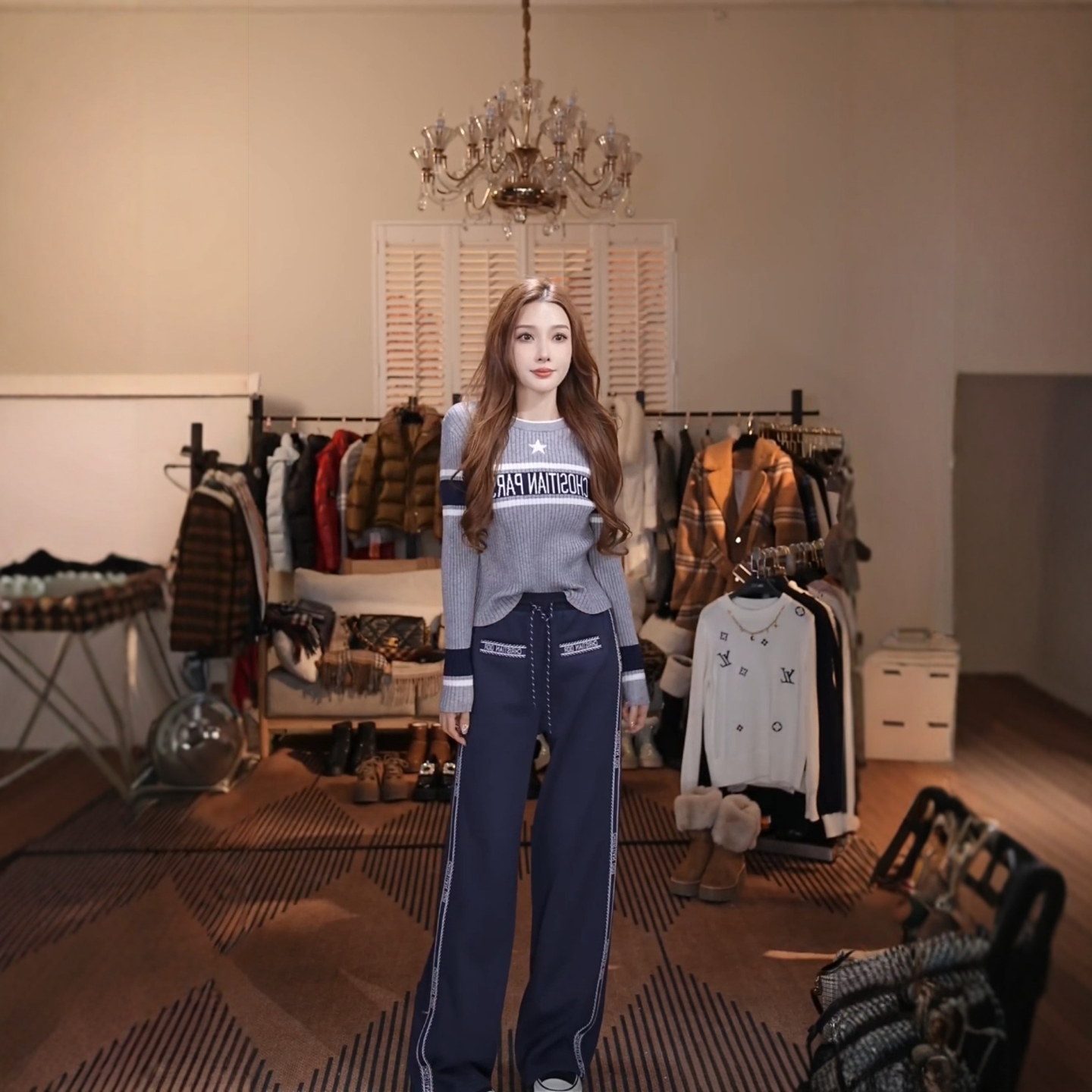 MieleKohler冬季休闲字母女长裤