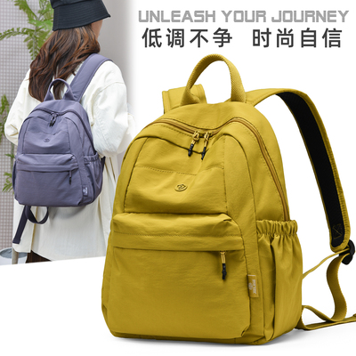 牛津布双肩包女2025新款时尚休闲旅行背包可套拉杆箱出差通勤女包