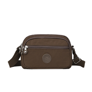 休闲斜挎包女2024新款包包百搭轻便牛津布小包精致单肩多层帆布包