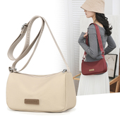 质感新款 帆布单肩包休闲 斜挎夏天小包包轻便牛津布枕头包简约时尚