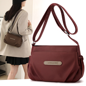 牛津布斜挎包女轻便多层尼龙帆布妈妈包中年女士单肩斜跨小包通勤