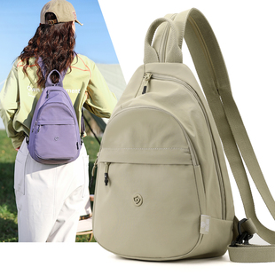 牛津布小型双肩包包女2025新款女士一包三用斜挎包帆布迷你小胸包