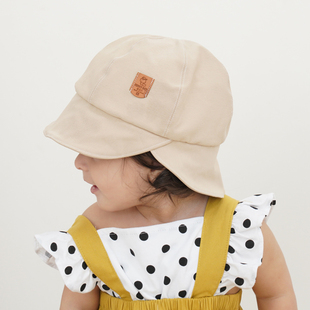 韩国进口婴儿帽子春夏薄款 小月龄遮阳帽男女宝宝鸭舌帽儿童渔夫帽