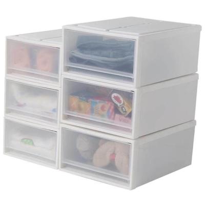 Drawer type storage box plastic transparent wardrobe storage