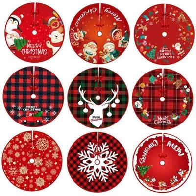 Christmas Printed tree bottom decorative tree skirt圣诞树裙