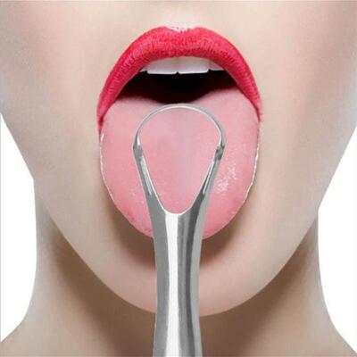 Portable Tongue Cleaner Tongue Scraper Reusable Stainless
