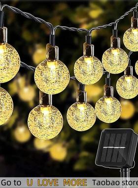 String Light Solar 100 LEDs Fairy Lights Outdoor Garden Wedd